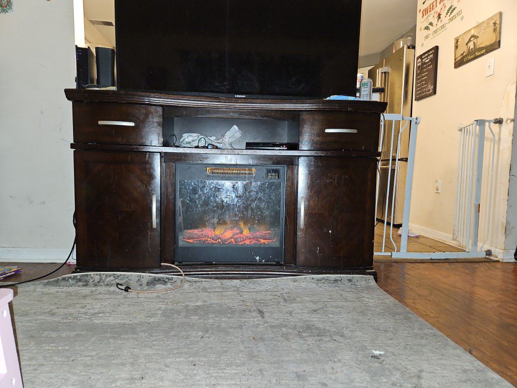 Tv Stand With Fire Place