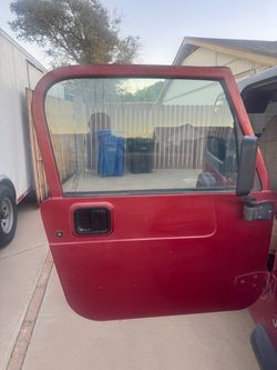 Red Jeep Wrangler Full Door with Window
