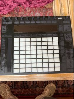 Ableton Push 2 MIDI controller and studio microphone