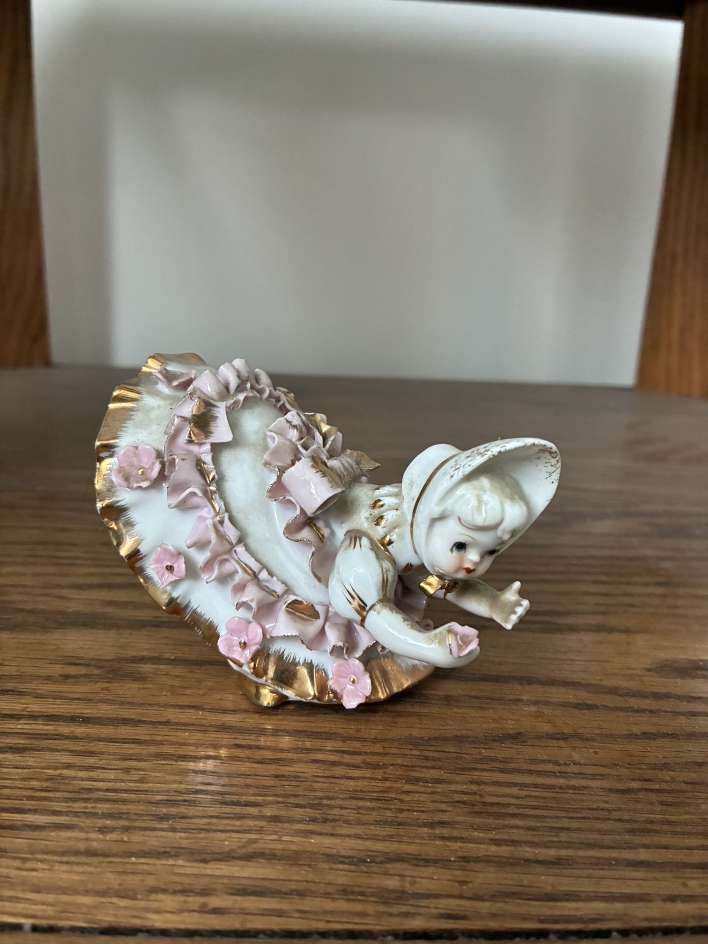 Vintage Geo Z. Lefton Bloomer Girl Porcelain Figurine