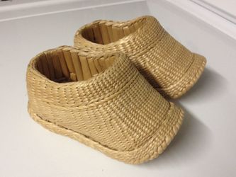 Vintage Chinese Woven Straw Farmer's Shoes.