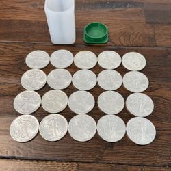 20 1989 AMERICAN SILVER EAGLES