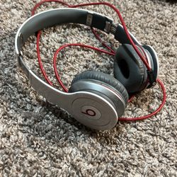 Beats Solo Headphones White Gray