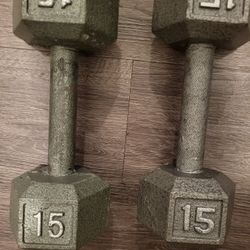 Dumbbells 15 lbs