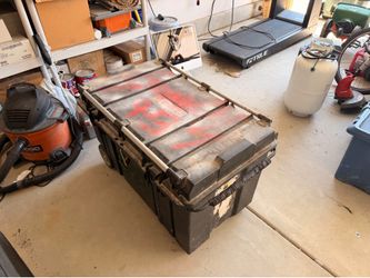 DeWalt roller box with tools and levels included