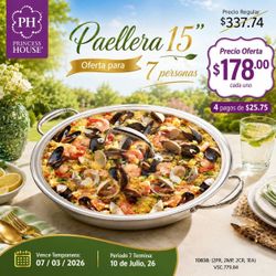 Paellera de 15qts princess house