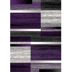 Marini 3D Hand Carved Purple/Gray/Black Area Rug