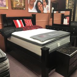 Shay Black Poster Bedroom Set Ashley (Queen and King Bed Frame