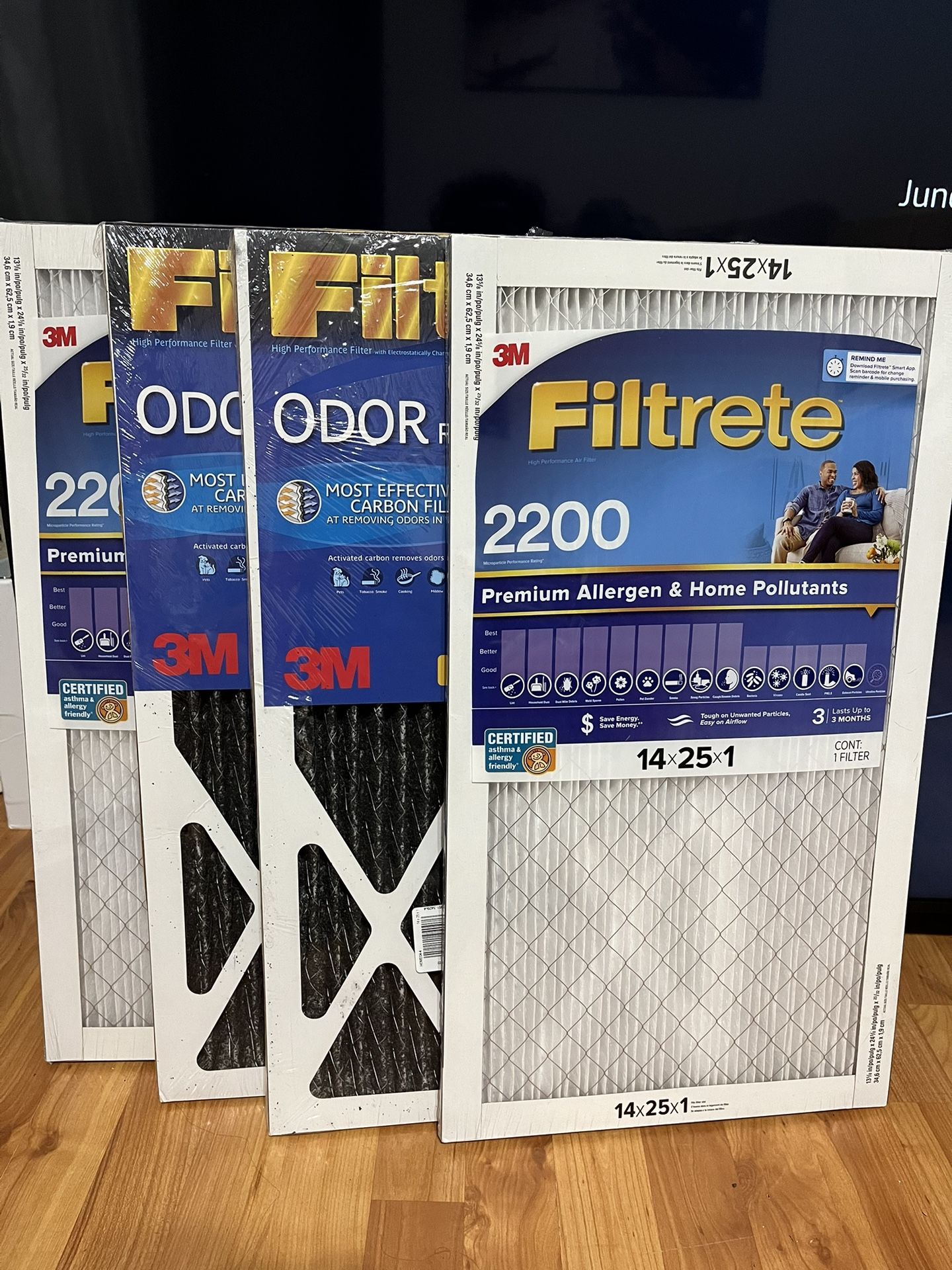 4 New Filters 14x25x1