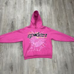 Sp5der pink v2 hoodie size M