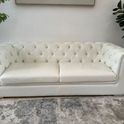 Lether Sofa - White