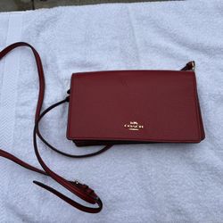 Coach Red Clutch Purse 