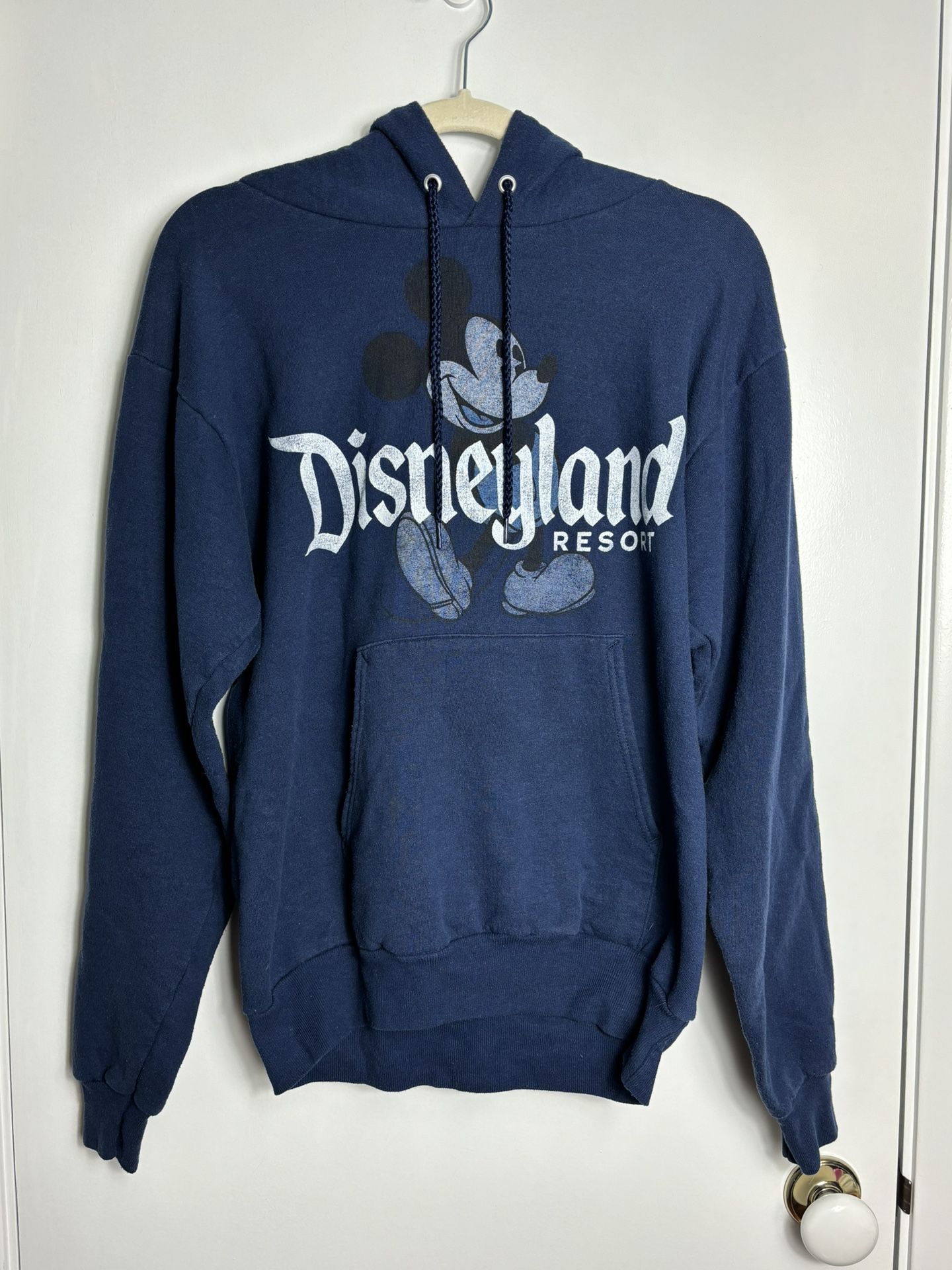 Disneyland Resort Hoodie Sweatshirt Mickey Mouse Blue Hanes SZ SM Navy blue