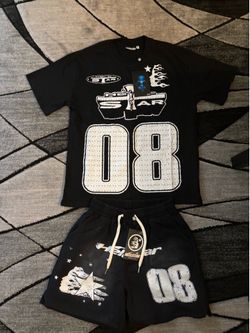 Mens Hellstar Shirt And Shorts Set