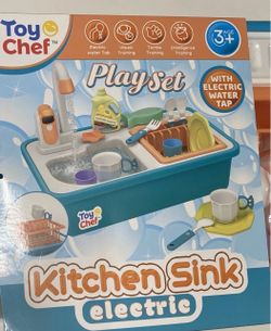 Toy Chef Electric Kitchen Sink Play Set