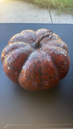Mosaic Glass Decorative Pumpkin