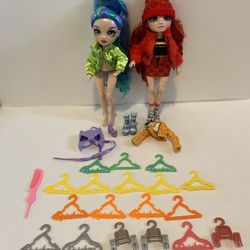 Rainbow High Dolls, Clothing, Hangers, and  Boots