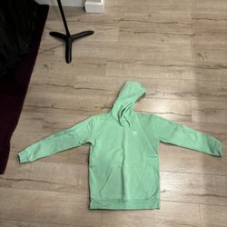 Green Adidas Trefoil Essentials Hoodie
