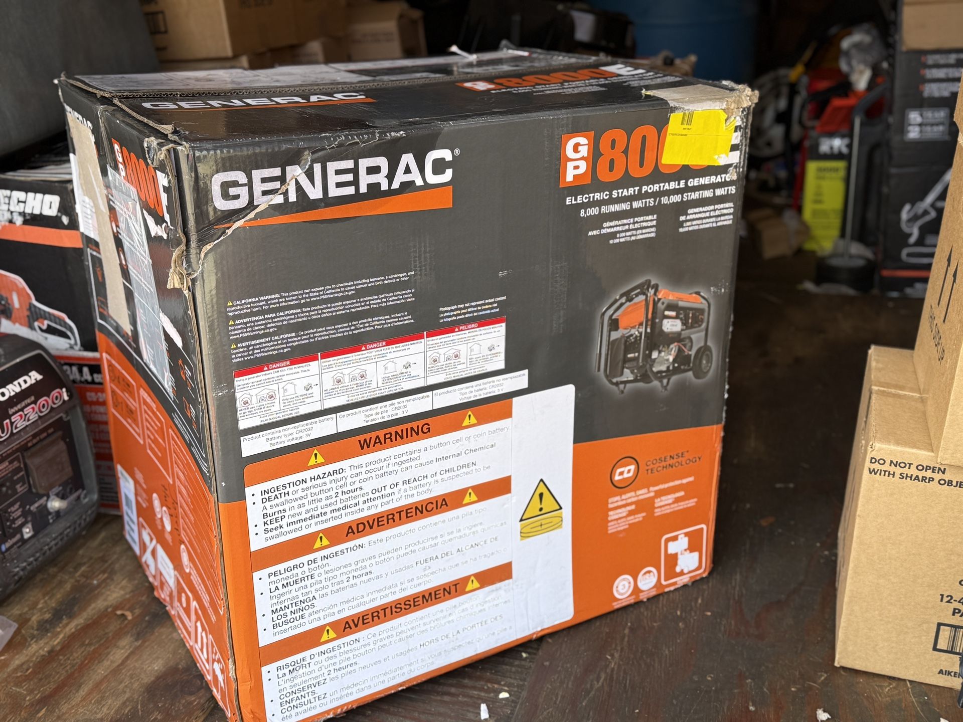Generac 10000 / 8000w  Generator with Electric Start GP8000E