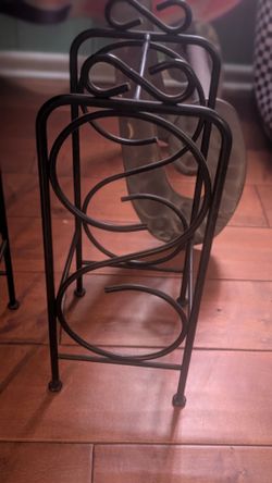Black Wrought Iron Wine Rack