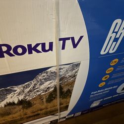 Brand New 65 Inch Roku Tv. 4k Ultra Hd 