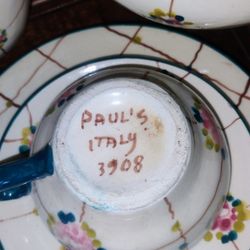 Six Piece Tea Set Vintage Paul's Made In Italy