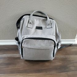 Diaper Bag Backpack in Gray