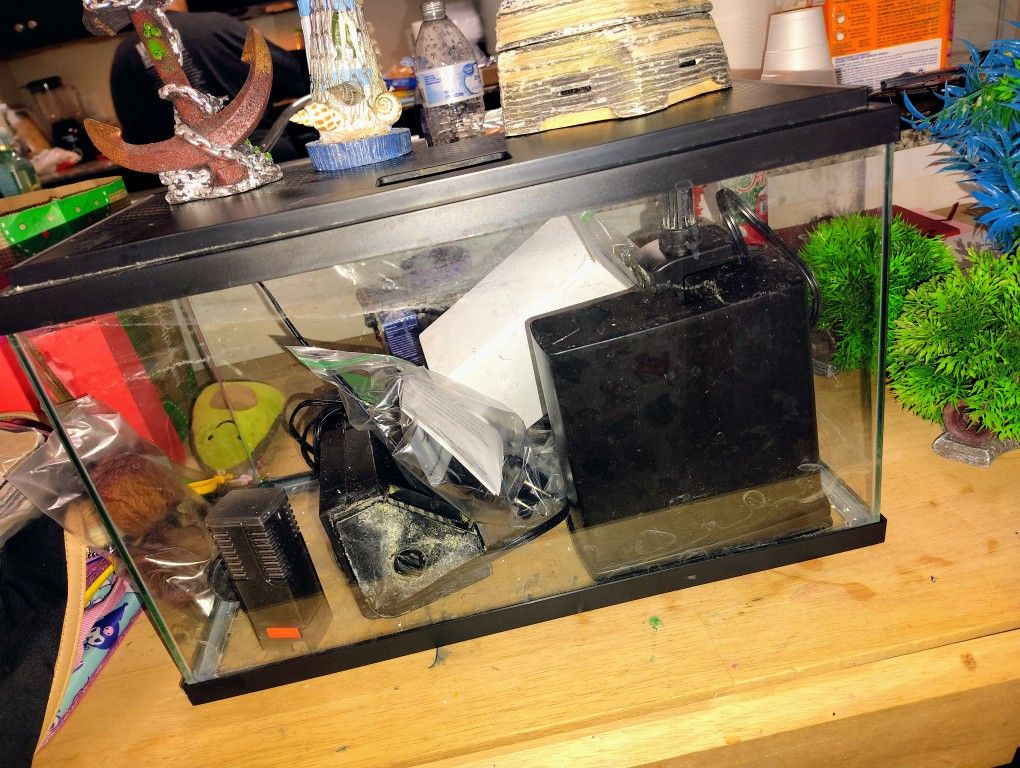 10 Gallon Fish Tank With Accessories