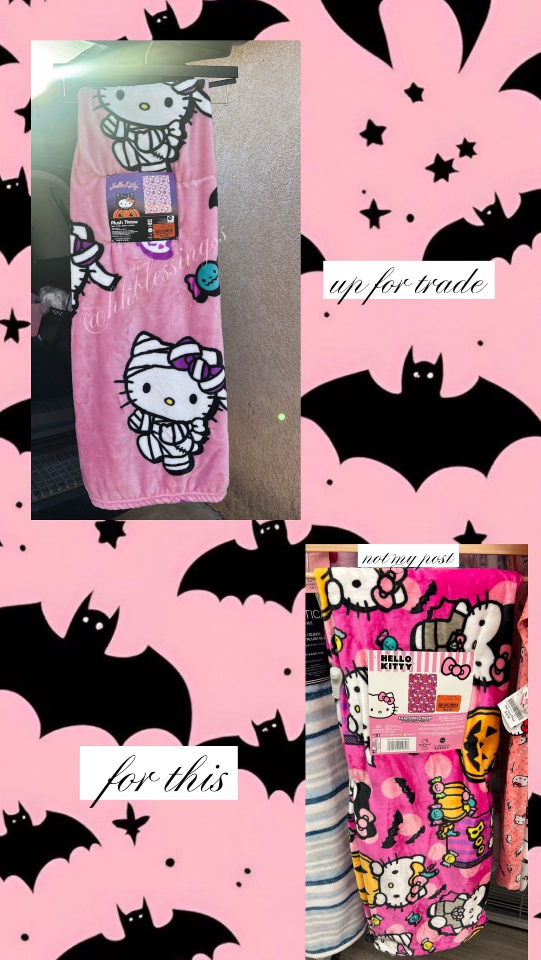hello Kitty Halloween Blanket 