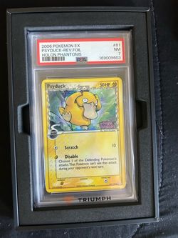 PSA 7 Psyduck Reverse Foil Holon Phantoms 81/110