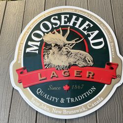 Large Metal Beer Sign Moosehead Beer 