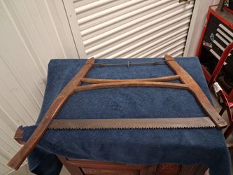 Antique Two Man Crosscut Saw – Rustic Farmhouse Decor