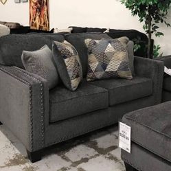 2 Piece Smoke Color Casual Style Sofa And Loveseat Living Room Set🫵 New Brand ☀️ On Display 🏠