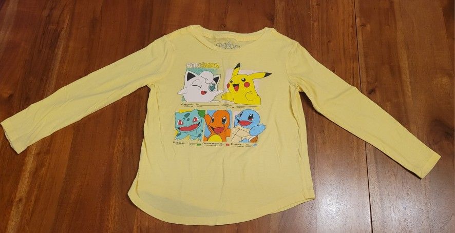 Pokemon Kids Size 6 Long-Sleeved T-Shirt