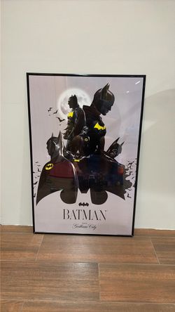 Batman, Gotham city movie poster brand new framed