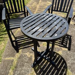Metal Bar top Table And Two Chairs