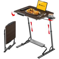 FoldWise Adjustable Folding TV Tray Table