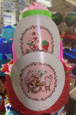 Strawberry shortcake three tier pinata with balls