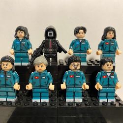 Squid Game TV Show Character Minifigures | New Custom LEGO Compatible Toys