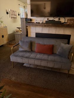Sofa gris velvet