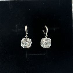 Gorgeous 10k Rhinestone Silver Earrings