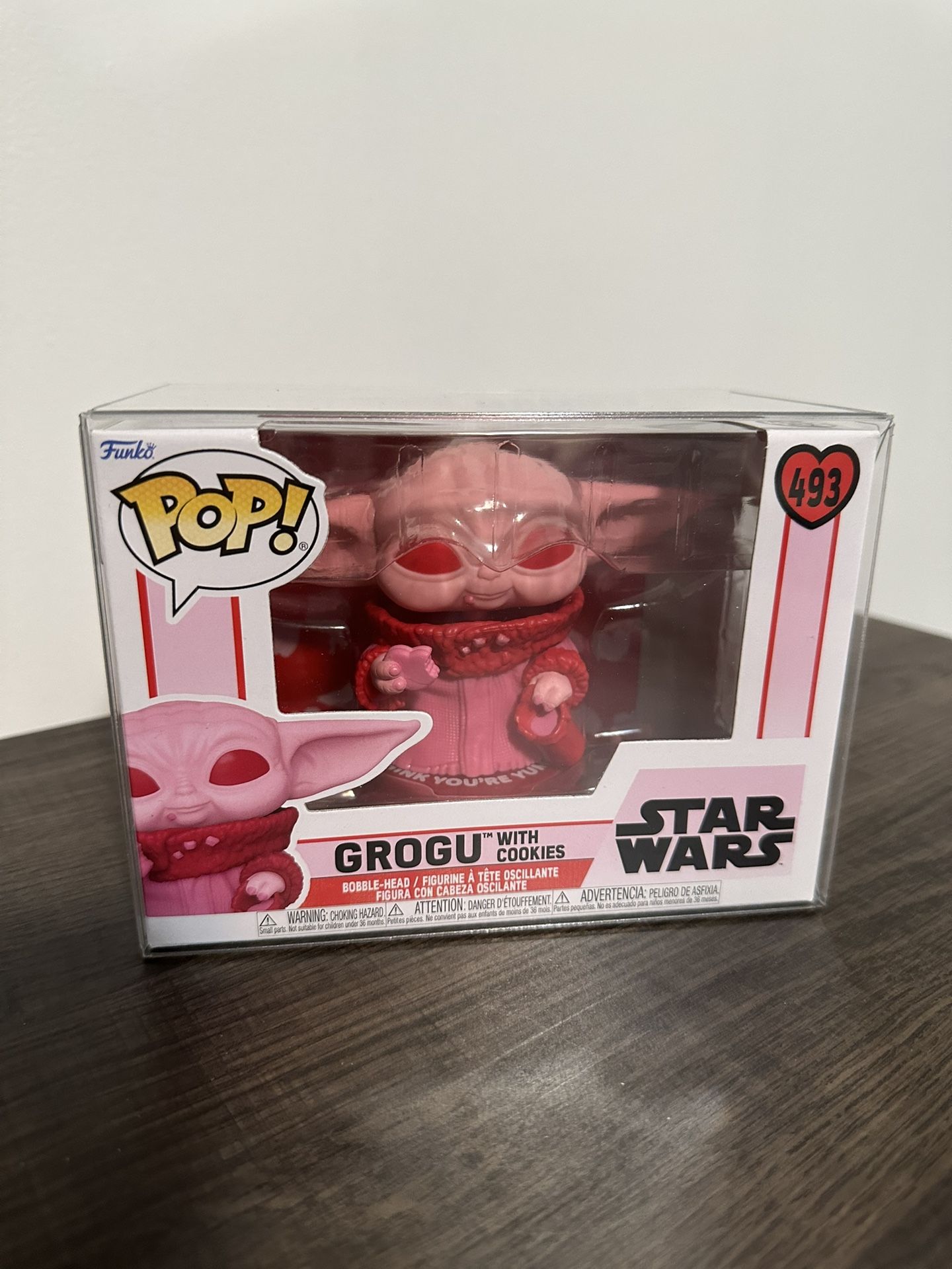 Star Wars Mandalorian Grogu With Cookies Valentines Funko Pop #493