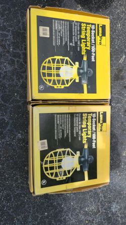 2 Lumapro 100ft 10 light temporary lighting