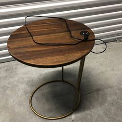 Side Table With Charger 