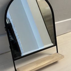 Arch Wall Mirror With Shelf