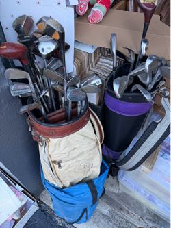 Vintage golf club sets with bags