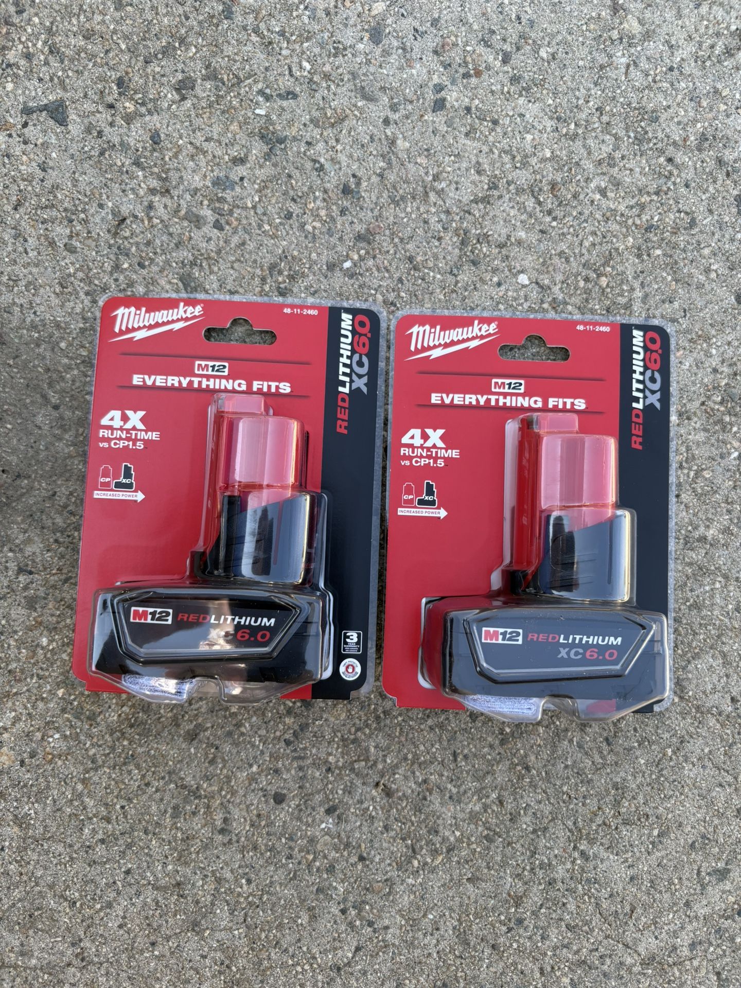Milwaukee M-12 Red Lithium XC 6.0 Batteries. 2 PCS