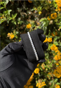 4mm Moissanite Tennis Bracelet (7 inch) - 925 Sterling Silver | Passes Diamond Tester