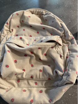 Strawberries and Cream Corduroy Backpack