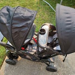 Sit & Stand Double Stroller and High Chair